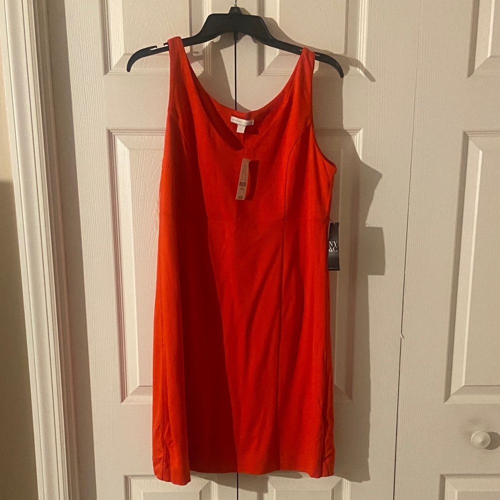 New York & Company Orange Maxi Dress